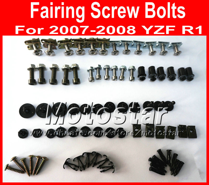 New Cheap Motorcycle Fairing screws bolt kit for YAMAHA 2007 2008 YZFR1 YZF R1 07 08 black aftermarket fairings bolts screw set parts
New Cheap Motorcycle Fairing screws bolt kit for YAMAHA 2007 2008 YZFR1 YZF R1 07 08 black aftermarket fairings bolts screw set parts