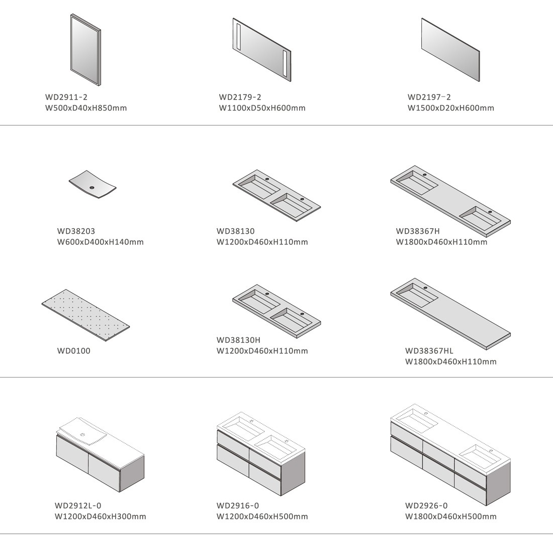 60cm Wall Hung Vanity Cabinet Stone Solid Surface Quartz EILEEN Blum Soft Close Mechanism Thin Adge 2913