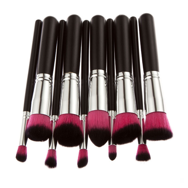 10pcs High-quality Professional Cosmetic Makeup Foundation Blending Blush Brush Set with Various Color Option