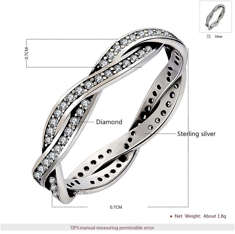 Victoria Wieck 925 Sterling Silver BRAIDED PAVE SILVER RING with Clear CZ Zirconia Authentic Twist Of Fate Stackable Twisted Ring Jewelry