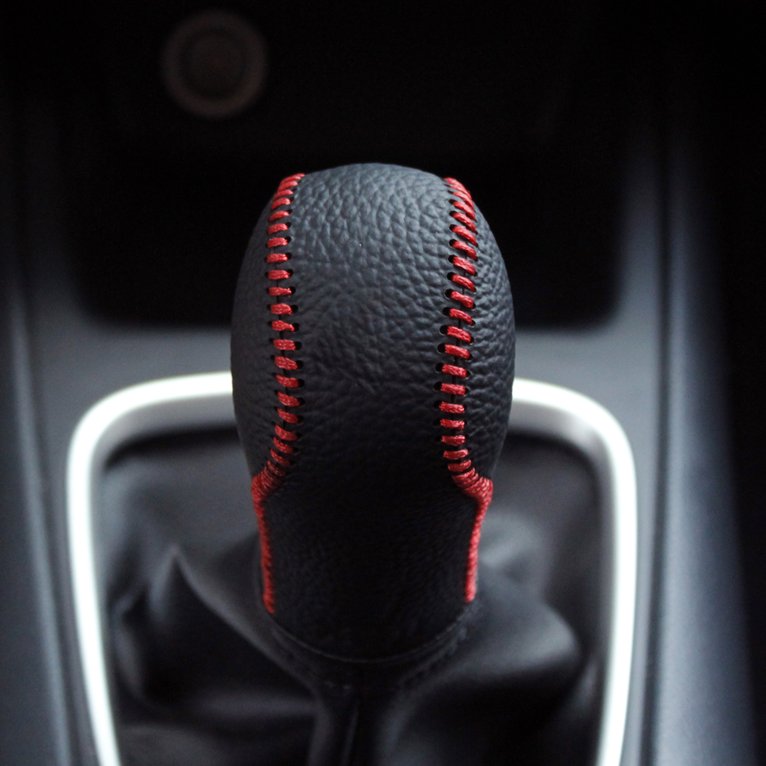 Case for Nissan Tiida new model manual gear Shift Knob Cover Genuine Leather DIY gear covers leather Hand-stitched car accessories