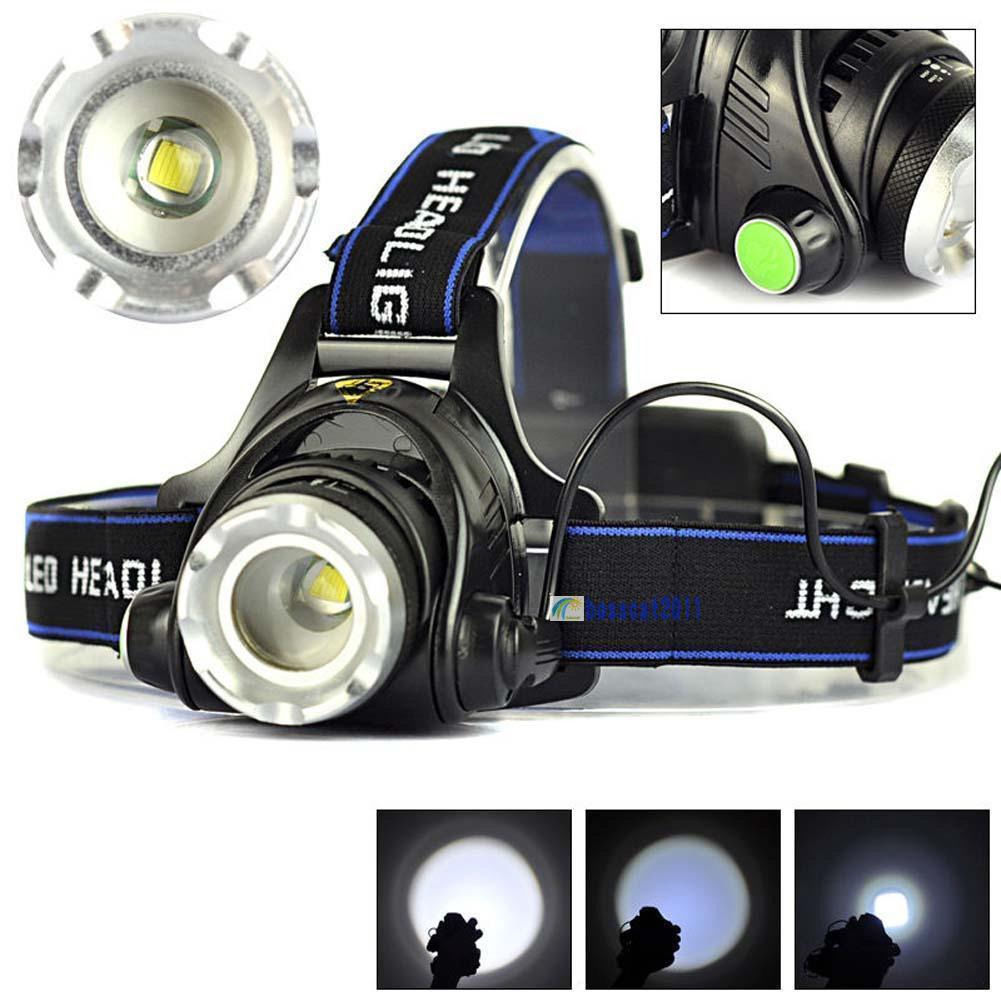 

3000LM Cree XML-L2 XM-L T6 Led Headlamp Zoomable Headlight Waterproof Head Torch flashlight Head lamp Fishing Hunting Light