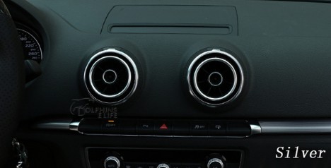 Car Chrome Styling Air Conditioning Outlet Decoration Sequin Frame For Audi A3 8V Sedan Cabriolet Sportback S3 2013-2016