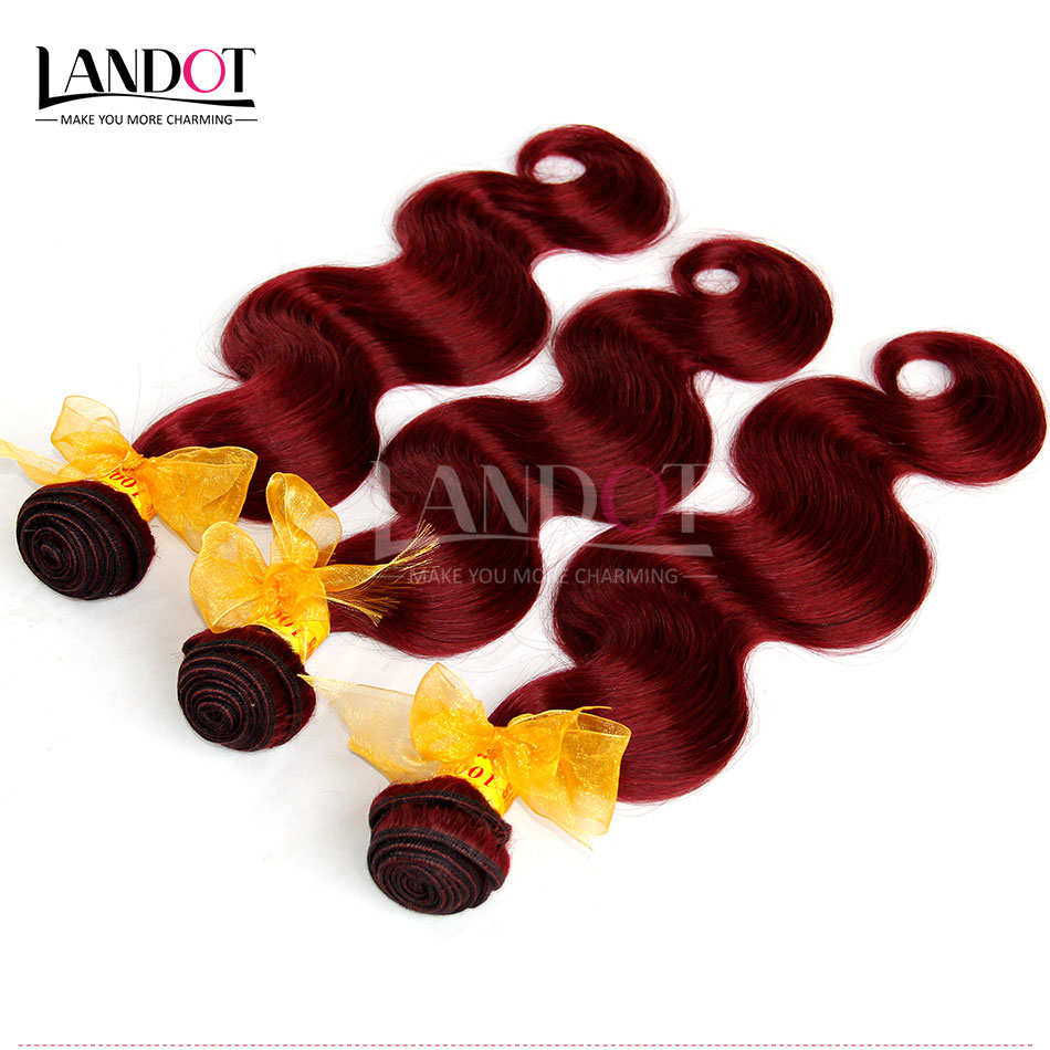 Burgundy Malaysian Body Wave Virgin Human Hair Weave Bundles Malaysian Body Wave Hair 3Pcs Lot Wine Red 99J Human Hair Extensions Soft Full