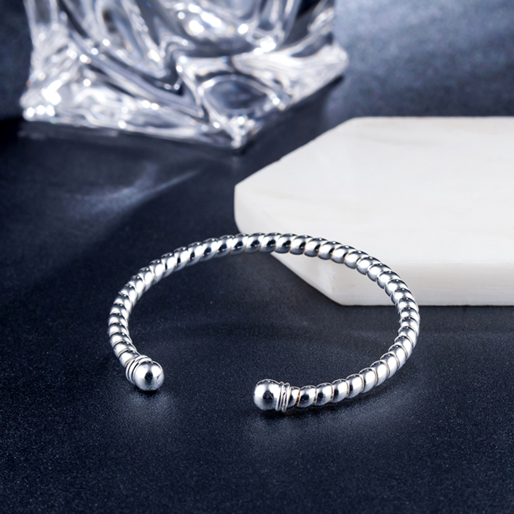 10pcs/lot hot gift factory price 925 silver charm bangle Personality caterpillar 18K gold bracelet fashion jewelry 1830