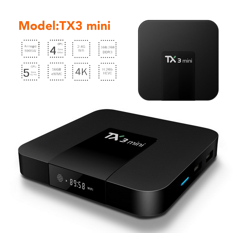 Android 8.1 OTT TV Box Tx3 Mini Amlogic S905W Quad Core 2GB 16GB 4K Smart Streaming Media Player
Android 8.1 OTT TV Box Tx3 Mini Amlogic S905W Quad Core 2GB 16GB 4K Smart Streaming Media Player