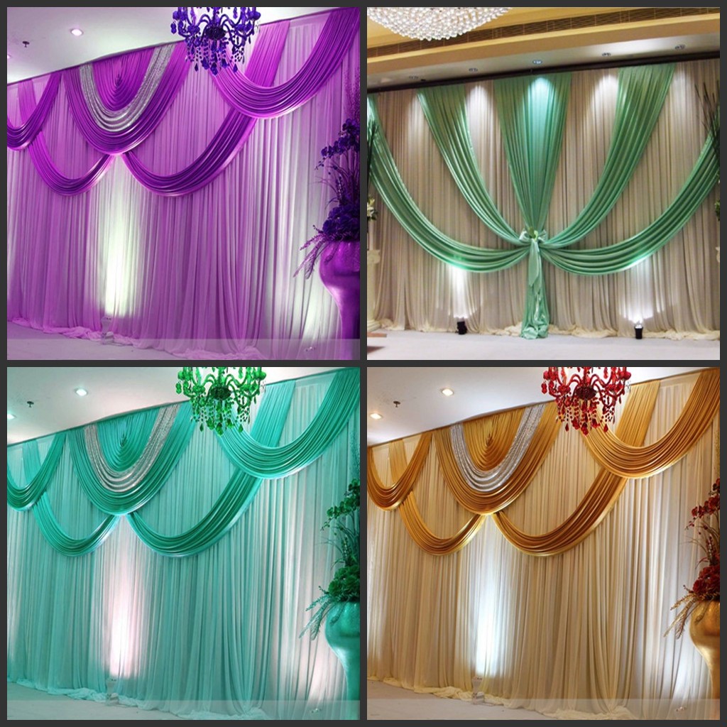 3*6m (10ft*20ft) funeral backdrop church Stage Curtain with Sequins Backdrops with Swags Ice Silk Wedding Party Stage Decoration, Multi
3*6m (10ft*20ft) funeral backdrop church Stage Curtain with Sequins Backdrops with Swags Ice Silk Wedding Party Stage Decoration, Multi
