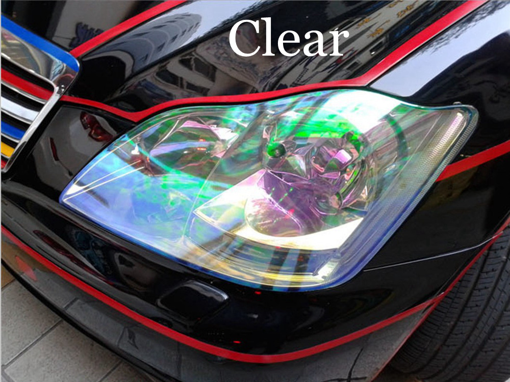 12 Roll / lot Chameleon Headlight Film Tint Taillight / Motorbike Headlight Rear Lamp Tint Tinting Film Size 0.3x10m/ Roll