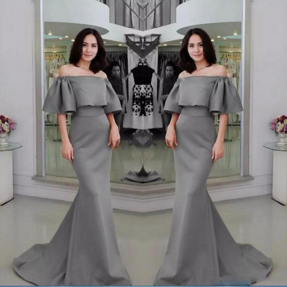 Gray Half Sleeves Evening Gowns Sexy Off The Shoulder Satin Mermaid Prom Dresses Satin Sweep Train Cheap Formal Party Dress Custom Made, Light purple
Gray Half Sleeves Evening Gowns Sexy Off The Shoulder Satin Mermaid Prom Dresses Satin Sweep Train Cheap Formal Party Dress Custom Made, Light purple