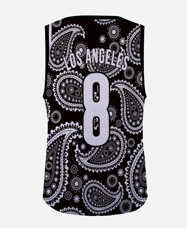 FG1509 Men/women hip hop streetwear fashion 3d tank tops harajuku bandana Cashew flowers Los Angeles 8 print t shirt loose tee shirt