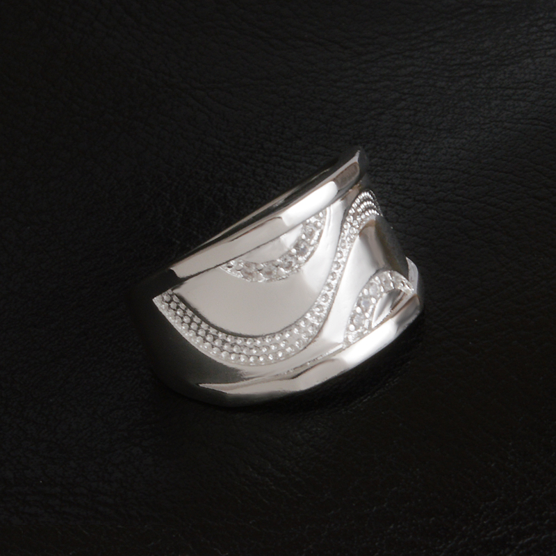 Free Shipping New 925 Sterling Silver fashion jewelry Trend Men Czech drill ring hot sell girl gift 1484