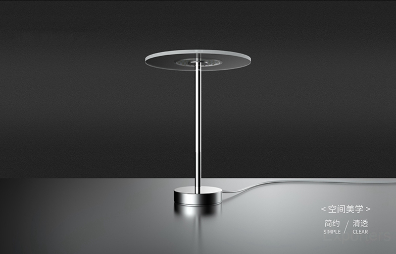 LED Modern Table Lamps Frameless Round Acrylic Nanometer Guide Plate Desk Lamp Bedroom Lamp Office Living Room Light Fitting Transparent
