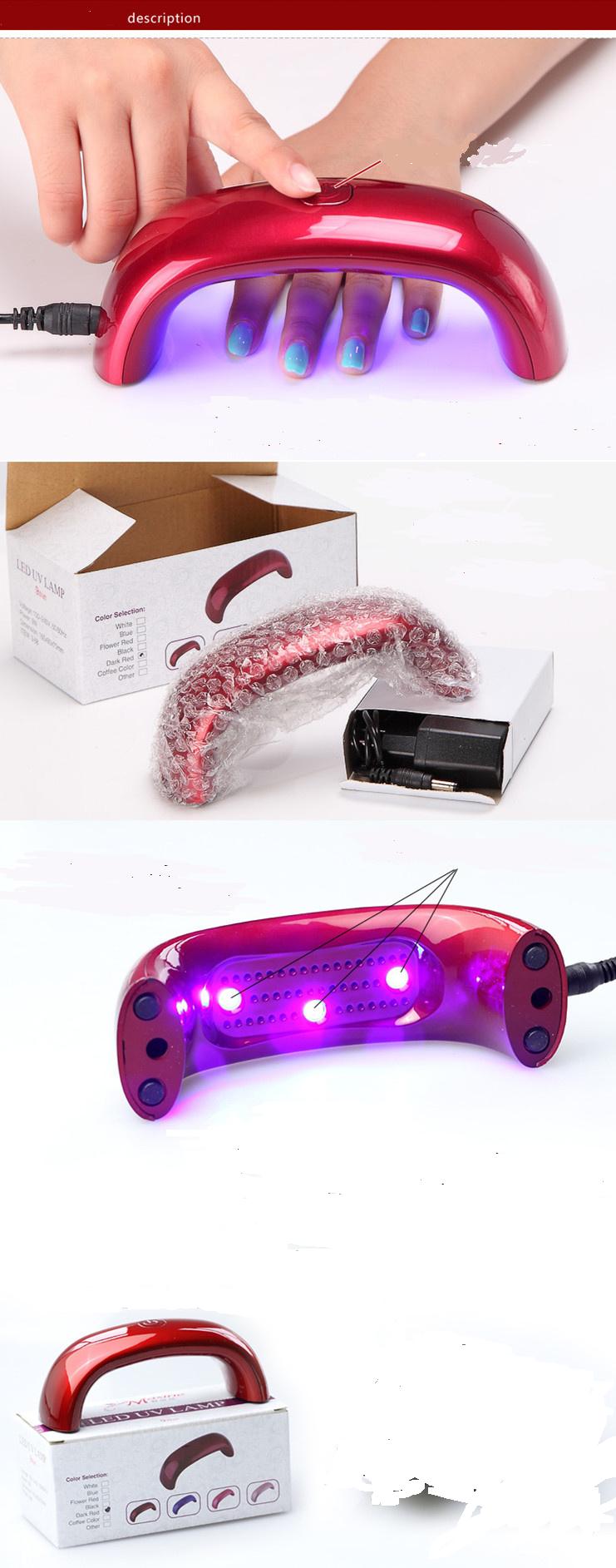 nail dryer uv gel polish mini nail dryer LED curing dryer curing lamp led rainbow light for nail art tools