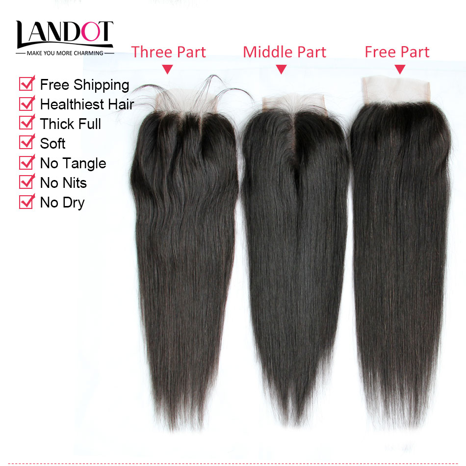 5Pcs Lot Malaysian Straight Virgin Human Hair Weaves With Lace Closure Unprocessed Malaysian Straight Hair 4 Bundles And Closures Soft Full