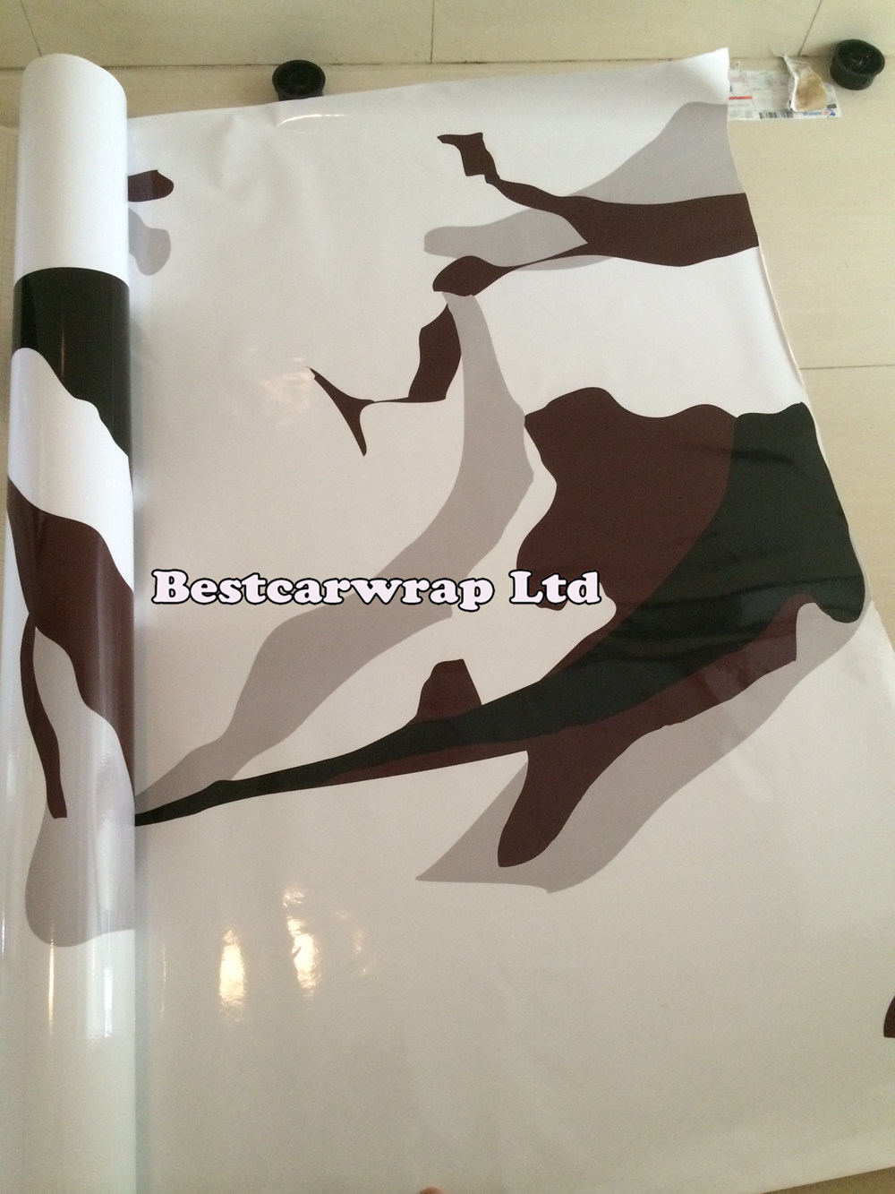 BLACK WHITE Camo VINYL Wrap Full Car Wrap Acrtic winter Camouflage Vinyl Wraps Film Black & Grey white size 1.52 x 30m/Roll Free Shipping