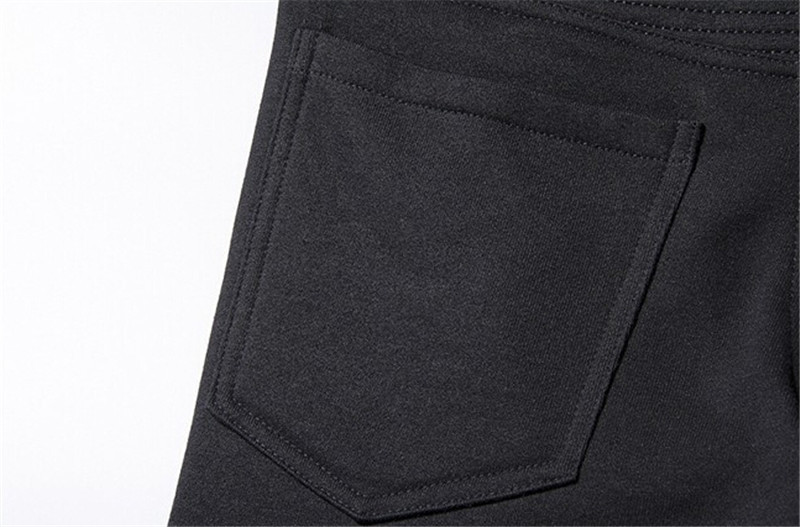Wholesale-Streetwear Black Joggers Knee Zipper Pleated Hip Hop Sweatpants For Men Casual Biker Jogging Pants Men Skateboard Pants Q1455