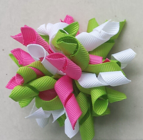 Korker Side Clip Cute Princess Barrettes Bowknot Children Girls 2.5INCH Hair Bows Flowers Clips Headwear Baby Bobbles Curlies Loop Ribbon Accessories 