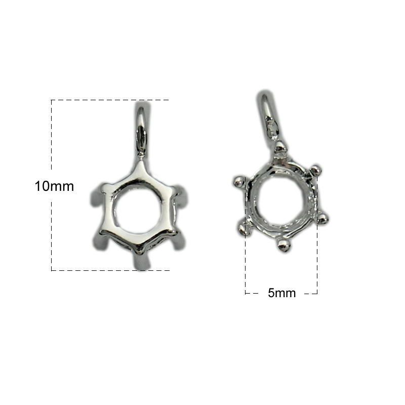 Beadsnice wholesale charms brass charm pendant jewelry setting fits 5mm crystal bracelet pendants necklace making free shipping ID 26449