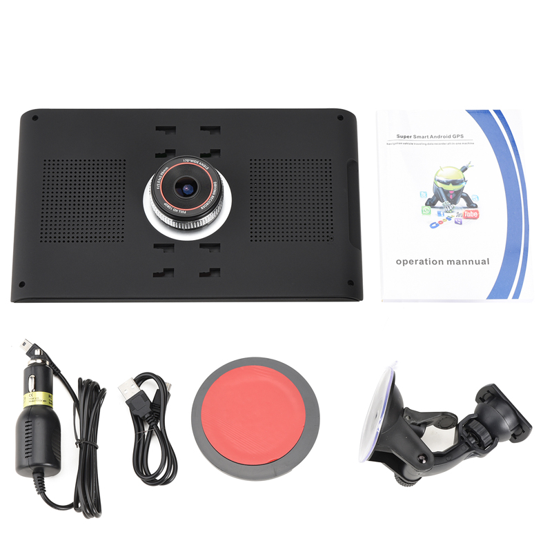 Full HD 1080P 9 inch Car GPS Navigator Android WIFI DVR Camera 32GB Video Recorder Bluetooth Truck Camcorder