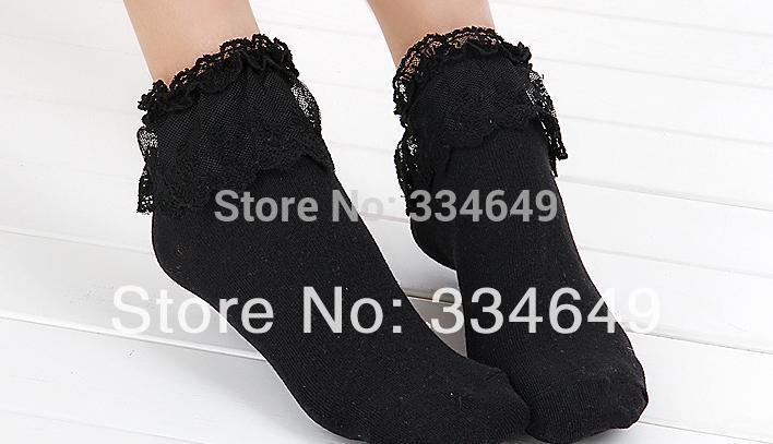 free shipping cute women soft Lace Ruffle Frilly Ankle Socks Ladies Princess Girl #5532