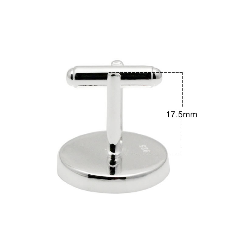 Beadsnice Solid Silver Cufflink Blanks 20mm Round Bezel Tray Blanks DIY Cufflink Findings Wedding Party Gifts for Men ID 33624