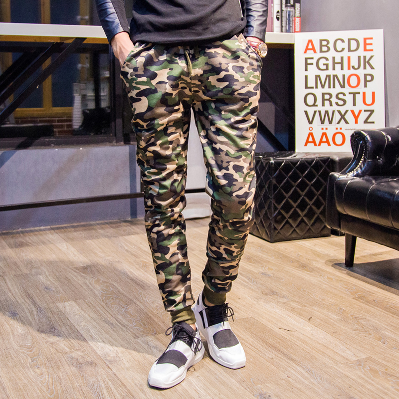 Wholesale-Autumn&Winter Collection 2015 Men's Camouflage  Pants pantalon homme Hip Hop Harem Uomini Sweatpants