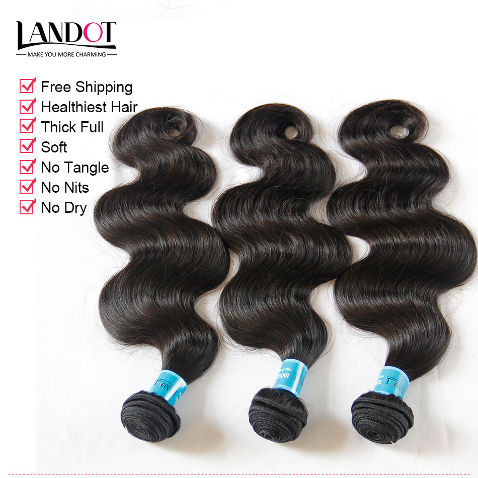 9A Grade Indian Body Wave Virgin Human Hair Weave Bundles 3Pcs Unprocessed Raw Indian Remy Hair Extensions Thick Soft Full Hair Double Wefts
