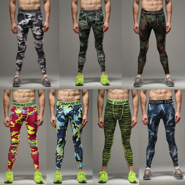 

Wholesale-2016 summer men weight skins camouflage compression pants sport Running basketball Army camo spandex fitness jogging Trousers, 11