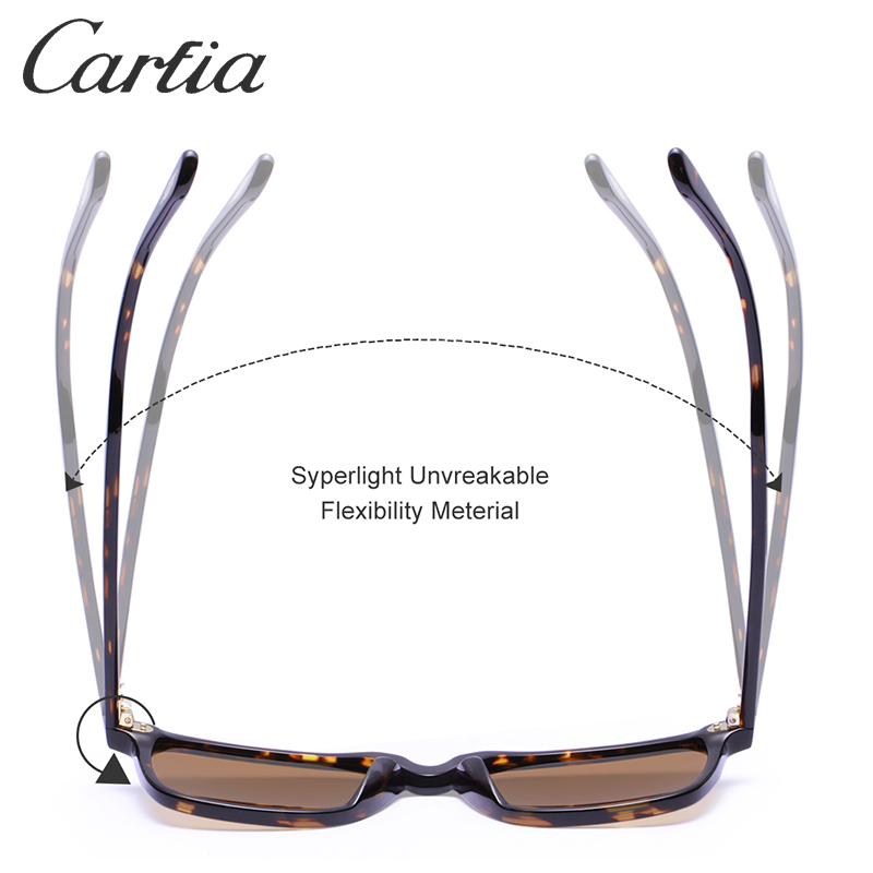 Carfia Newest 5354L mens sunglasses Rectangle Driving Polarized sun glasses sunglasses for men 53mm 4 colors with original box
