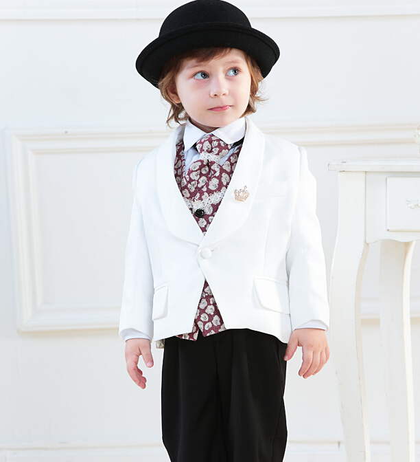 Hot sale children flower girl dress fashion suit new boy costume suit wedding party boy flower girl dress fashion suits, White
Hot sale children flower girl dress fashion suit new boy costume suit wedding party boy flower girl dress fashion suits, White
