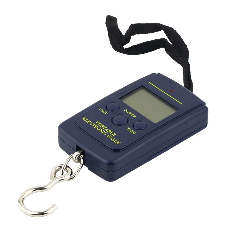 

High Quality 20g 40Kg Digital Scales LCD Display hanging luggage fishing weight scale H1765 navy blue 1pcs