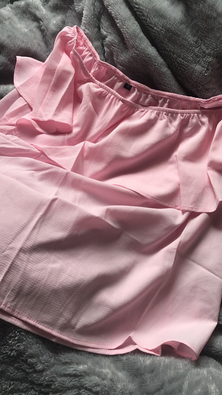 Wholesale- New Women Ladies Clothing Tops Summer Casual Loose Ruffle Off Shoulder Tops Off Shoulder Blouse Clothes Women