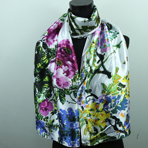 1pcs Hot Pink Peony Blue Tree Scarves Winter jasmine White Women's Fashion Satin Oil Painting Long Wrap Shawl Beach Silk Scarf 160X50cm
1pcs Hot Pink Peony Blue Tree Scarves Winter jasmine White Women's Fashion Satin Oil Painting Long Wrap Shawl Beach Silk Scarf 160X50cm