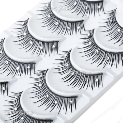 Wholesale-Makeup False Eye Lashes 5 Pairs Eyelash Diamond Crystal Long Handmade Cosmetics
Wholesale-Makeup False Eye Lashes 5 Pairs Eyelash Diamond Crystal Long Handmade Cosmetics