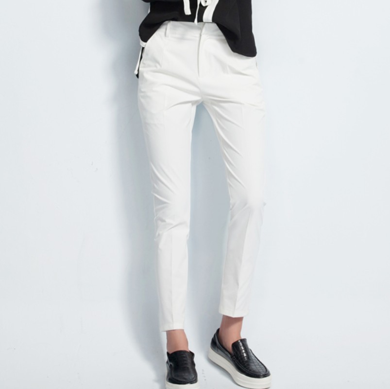 New Spring And Autumn Pants & Capris 2015 Casual Simple Pencil Pants Black White Baggy Pants Women Trousers Plus Size FG1511