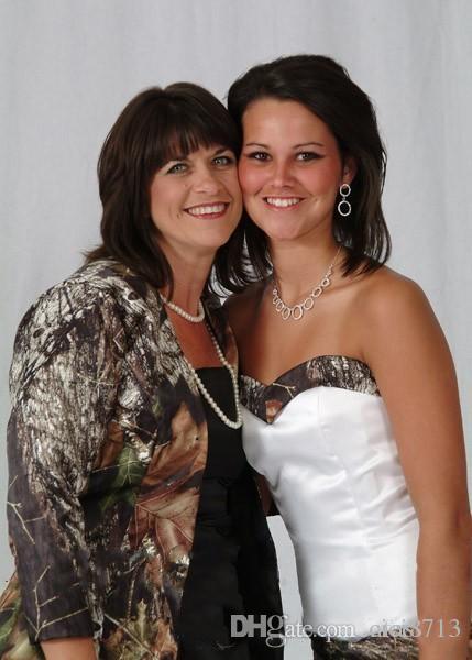 In Stock Camo Mother's Wedding Dresses 2015 With Jacket Custom Made Mossy Oak Pattern Formal Evening Party Dresses For Mother of the Brides, Same as image
In Stock Camo Mother's Wedding Dresses 2015 With Jacket Custom Made Mossy Oak Pattern Formal Evening Party Dresses For Mother of the Brides, Same as image