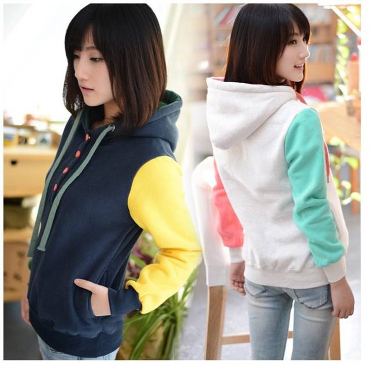 2015 Women's Sweatshirts Autumn Winter Outerwear Ladies Coats Women Pullovers Jacket Clothes For All-purpose Joker Sudaderas FG1511