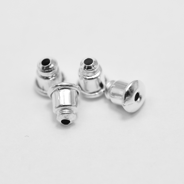 metal jewelry components parts Wholesale silver 5mm ears plug nuts earring finding backs iron material 500pcs/lot YSH0650