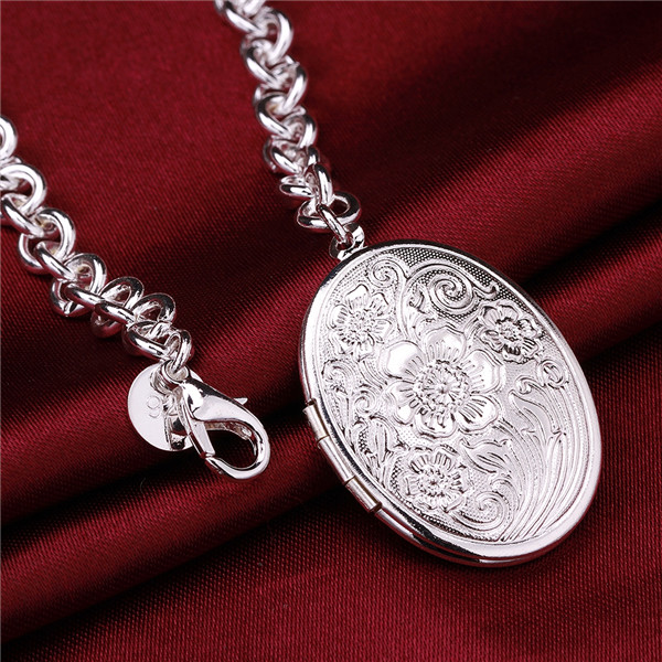 Hot sale gift 925 silver Closed circular carving Bracelet DFMCH349,Brand new fashion 925 sterling silver Chain link bracelets high grade