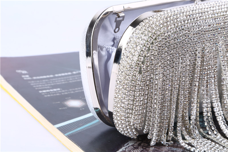 Factory directRetaillWhole handmade unique crystal evening bagclutch with satinPU for weddingbanquetpartypormmore colo