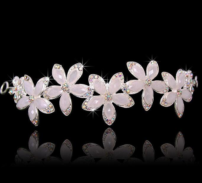 Bridal Jewelry sets wedding accessories chain crown three suits wedding tiara bridal necklace set necklace Beautiful Hair Accessories HT02