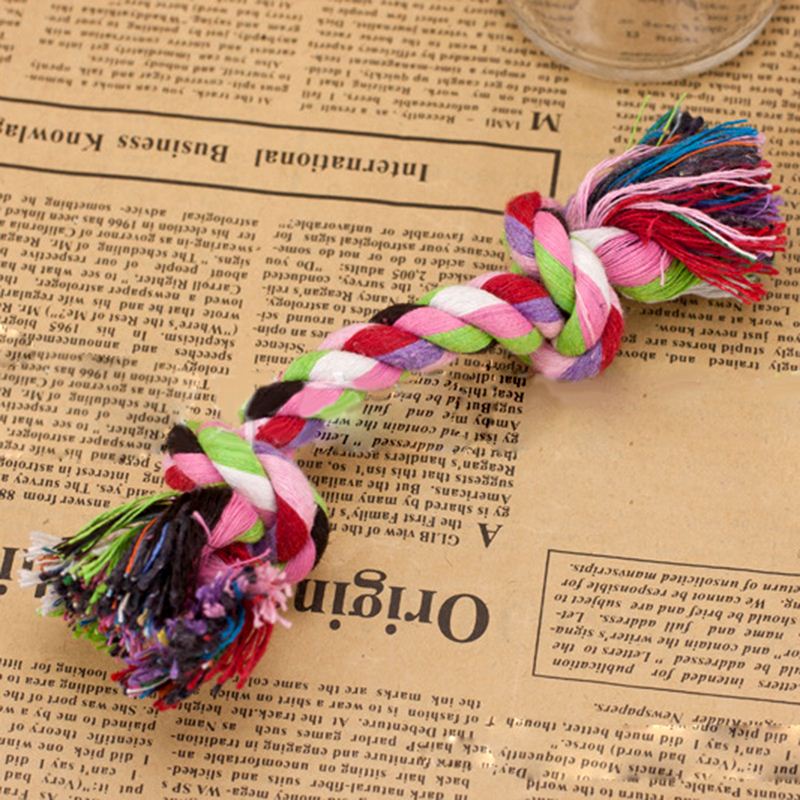 Pets dogs pet supplies Pet Dog Puppy Cotton Chew Knot Toy Durable Braided Bone Rope 16CM Funny Tool XMHM072