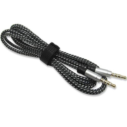 Aux Auxiliary Car Audio Cable 4 Poles Headphone Jack Extension 3.5mm Durable Braided Gold plated Male to Male Metal Connector 5ft