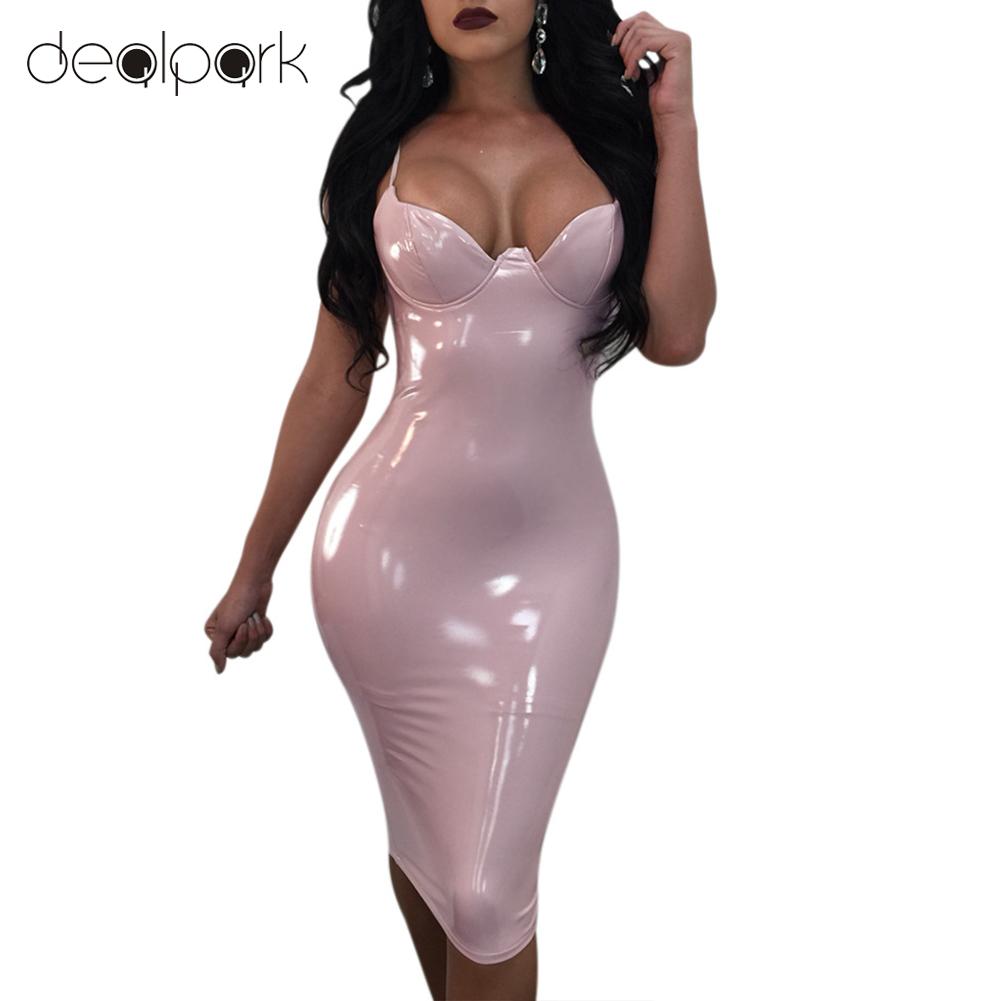 Sexy Women Slip Dress Solid Color Sleeveless Deep V Neck Spaghetti Strap Shiny Bodycon Dress Slim Midi Party Dresses Clubwear q1113, Black;gray
Sexy Women Slip Dress Solid Color Sleeveless Deep V Neck Spaghetti Strap Shiny Bodycon Dress Slim Midi Party Dresses Clubwear q1113, Black;gray