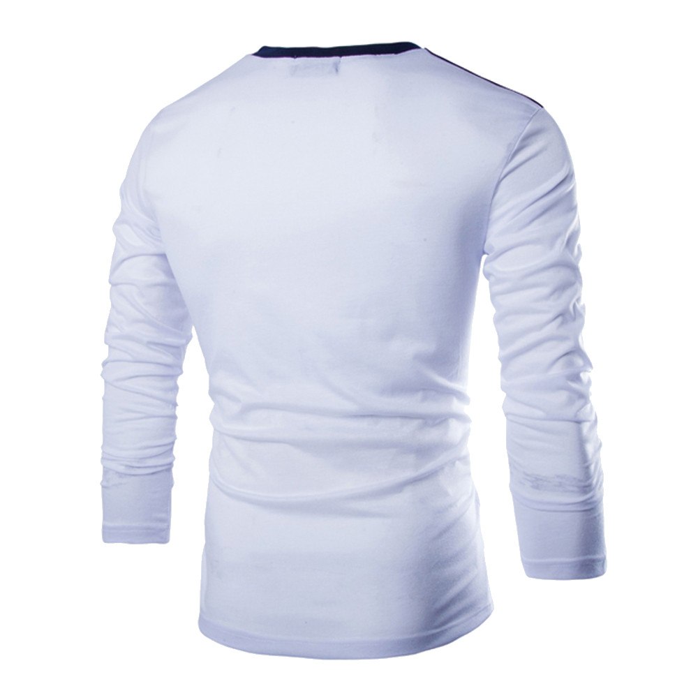 3 Colors New 2015 Autumn Fashion Mens Slim Fit Sport Gym T-Shirt Male Casual Long Sleeve V-neck Hit Color Camisetas Tops Tees FG1511