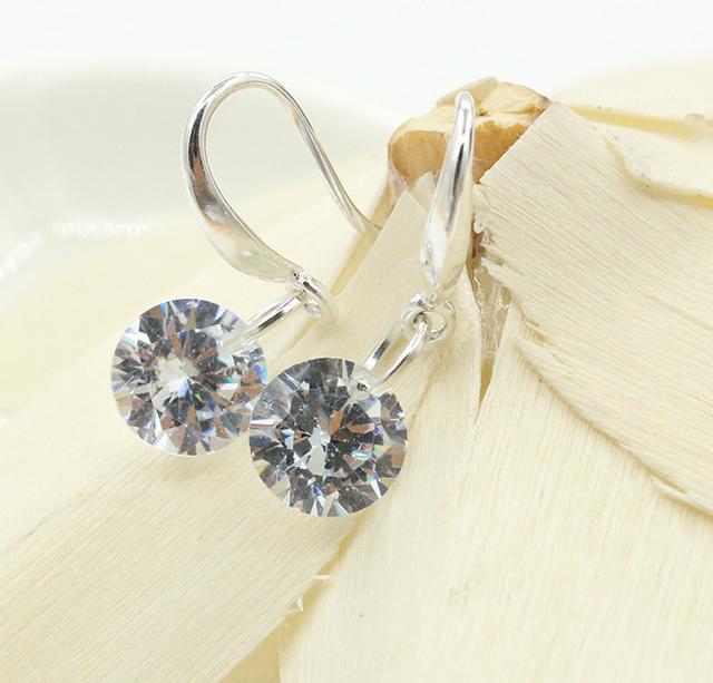 Dangle Earring 925 Sterling Silver Wedding Earrings for Women with Stones Earings Fashion Jewelry