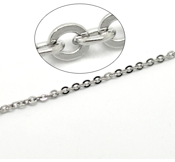 Lot 10 meters Charming Jewelry Finding stainless steel 1.5mm/ 2mm/ 2.3mm/3mm Silver Flat Oval Link Chain Finding /Marking DIY Chain
Lot 10 meters Charming Jewelry Finding stainless steel 1.5mm/ 2mm/ 2.3mm/3mm Silver Flat Oval Link Chain Finding /Marking DIY Chain