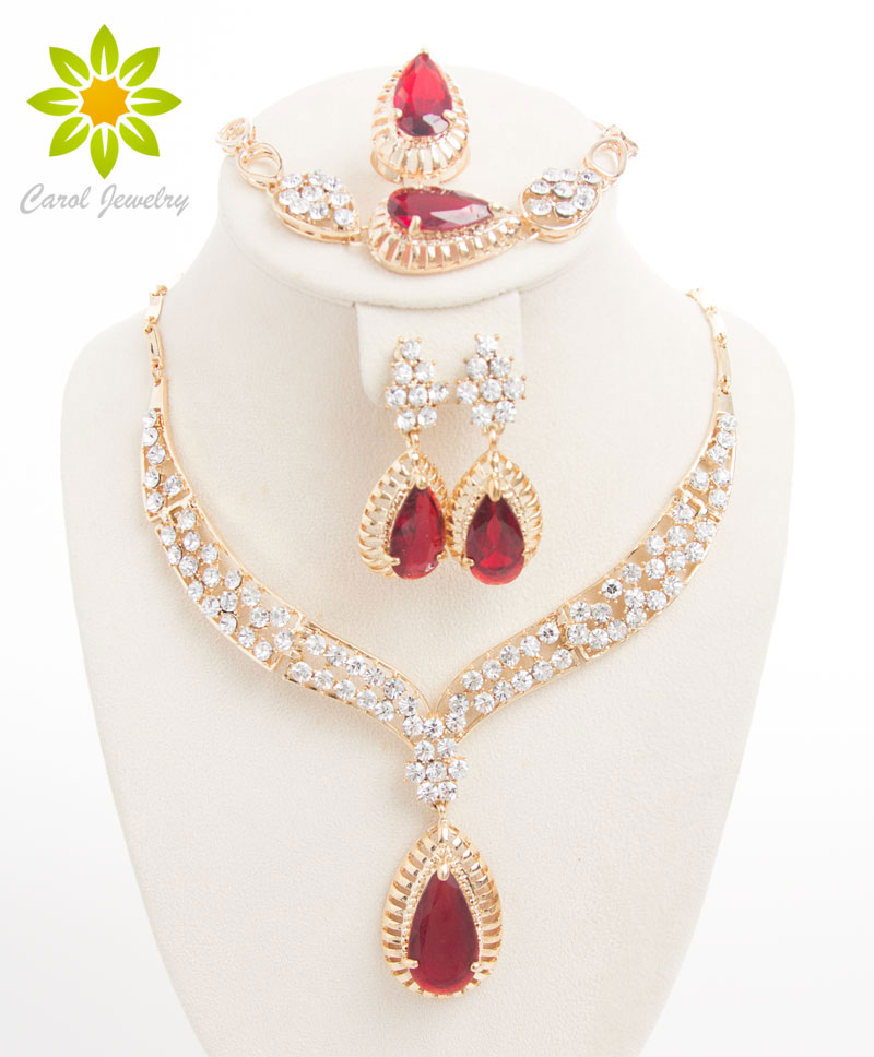 2015 New Fashion Crystal Necklace Collar Jewelry Sets For Women Party Accessories African Beads Earrings Bracelet Ring Set Vintage Red
2015 New Fashion Crystal Necklace Collar Jewelry Sets For Women Party Accessories African Beads Earrings Bracelet Ring Set Vintage Red