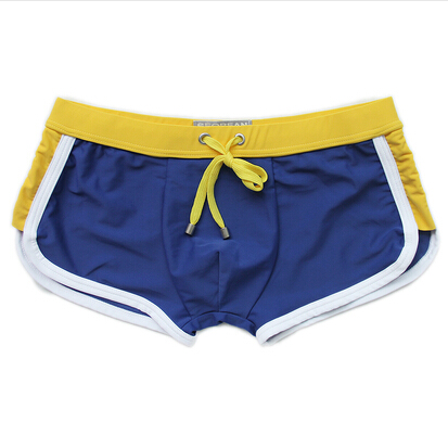 Wholesale-Men's Brand Patchwork Swimwear Swimming Trunks Fashion Swim Briefs Shorts For Brand Beach Wear Bathing Suit Spandex Nylon S-XL