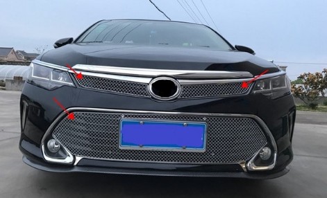 Stainless steel Front Grille Around Trim Racing Grills For Toyota Camry 2015 2016 Z2AA030
